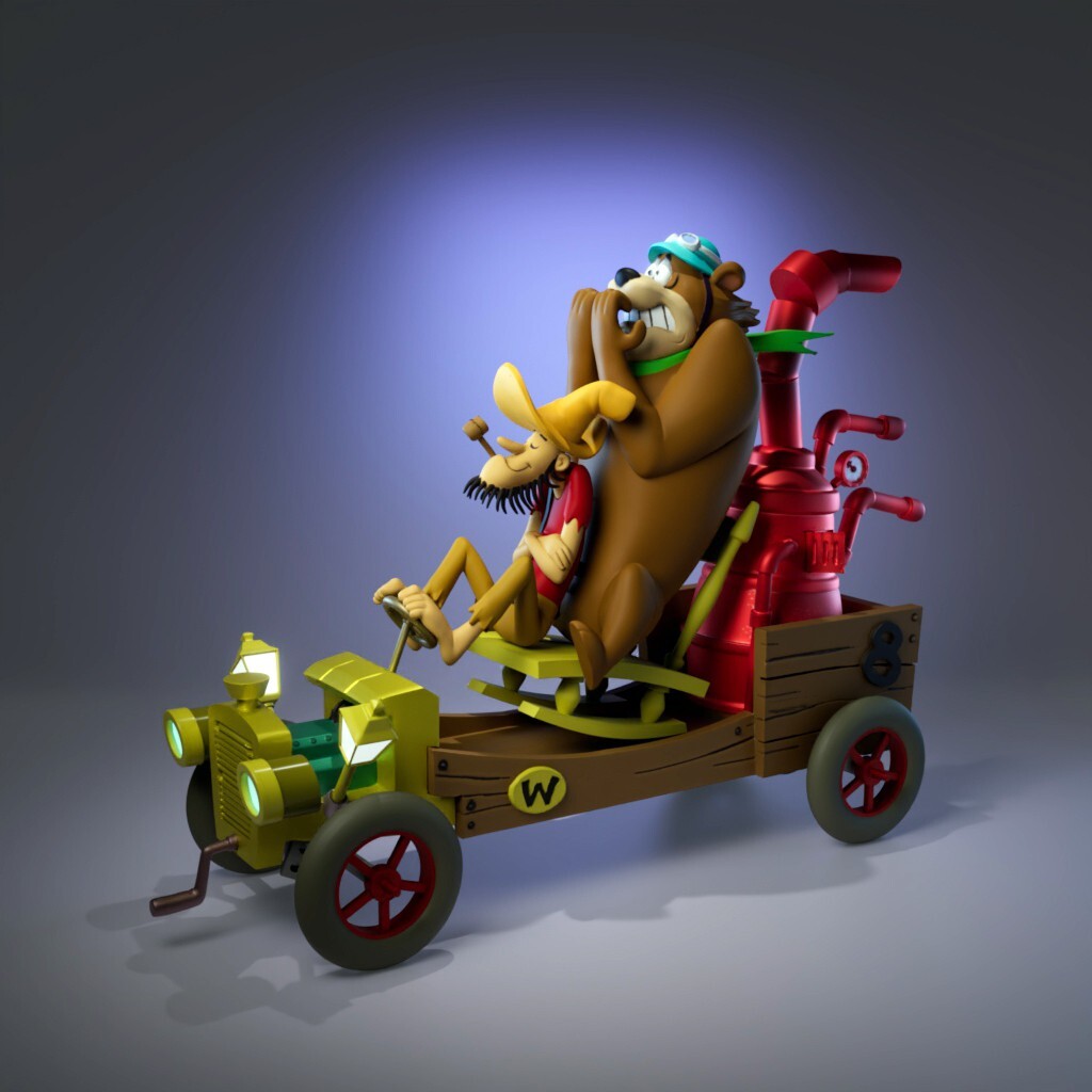 UNPAINTED Wacky Races Arkansas Chug-A-Bug 3D Printed Model Kit UW