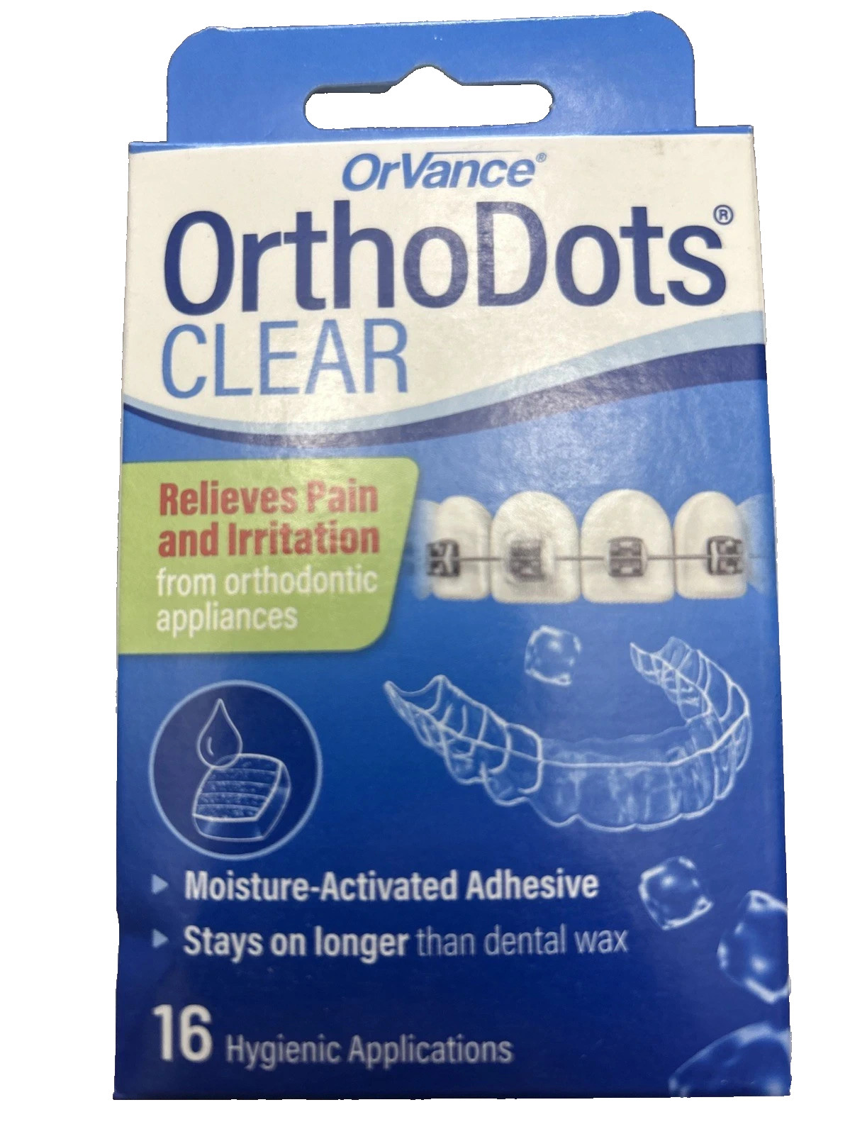 Orvance, Hygienic Applications Orthodots Clear, 16 Count