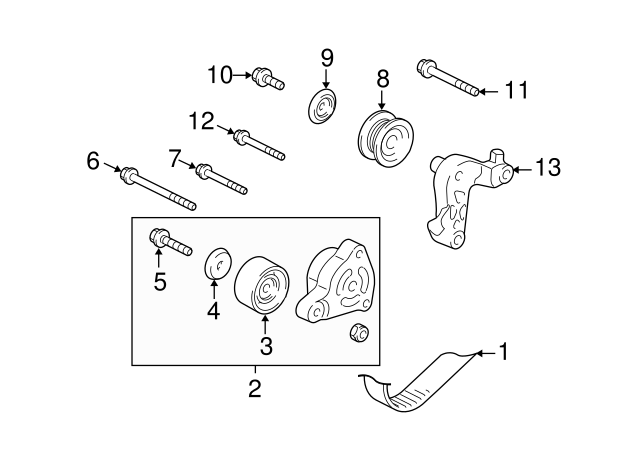 HONDA Genuine OEM ACURA RSX DC5 2002-2006 Auto Tensioner Assy 31170-PND-013