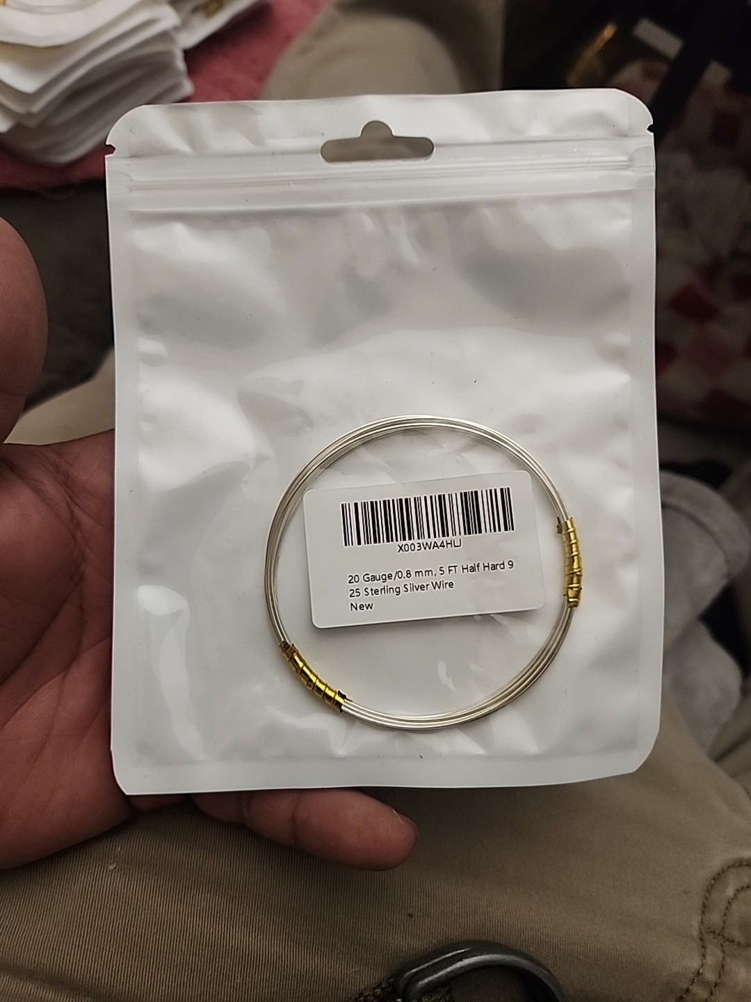 20 Gauge/0.8 mm, 5 FT Half Hard 925 Sterling Silver Jewelry Wire 20 Gauge