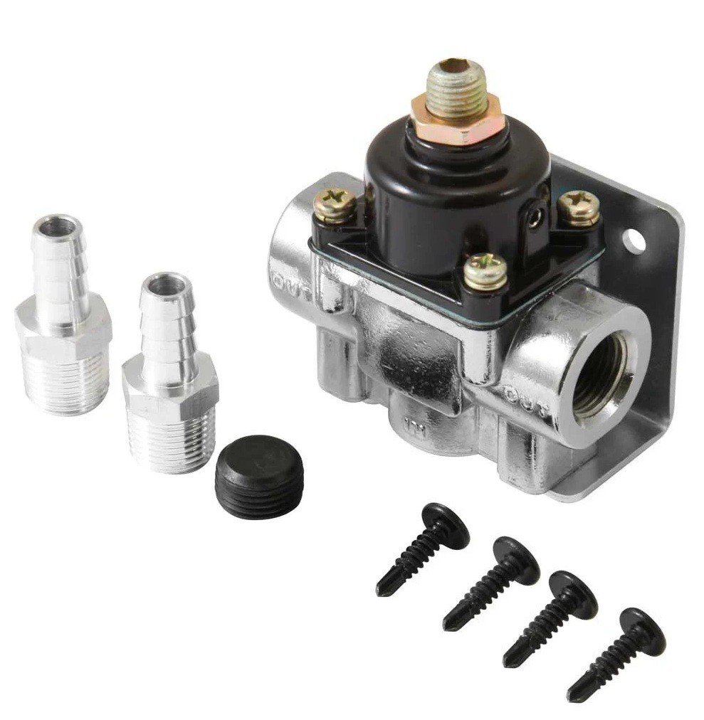 Spectre 2519 Universal 5-9 PSI Fuel Pressure Regulator 3/8" Barbs, Carburetor