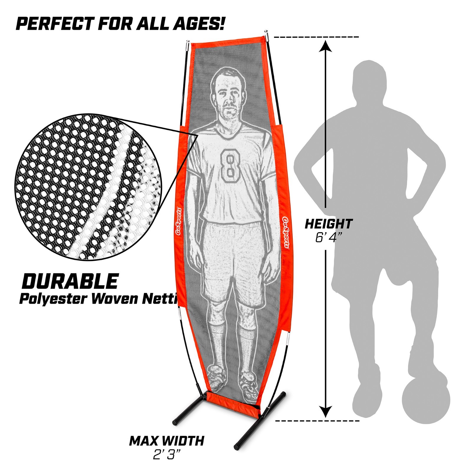 GoSports XTRAMAN Soccer Dummy Defender Spring Back Free Kick Wall Mannequin