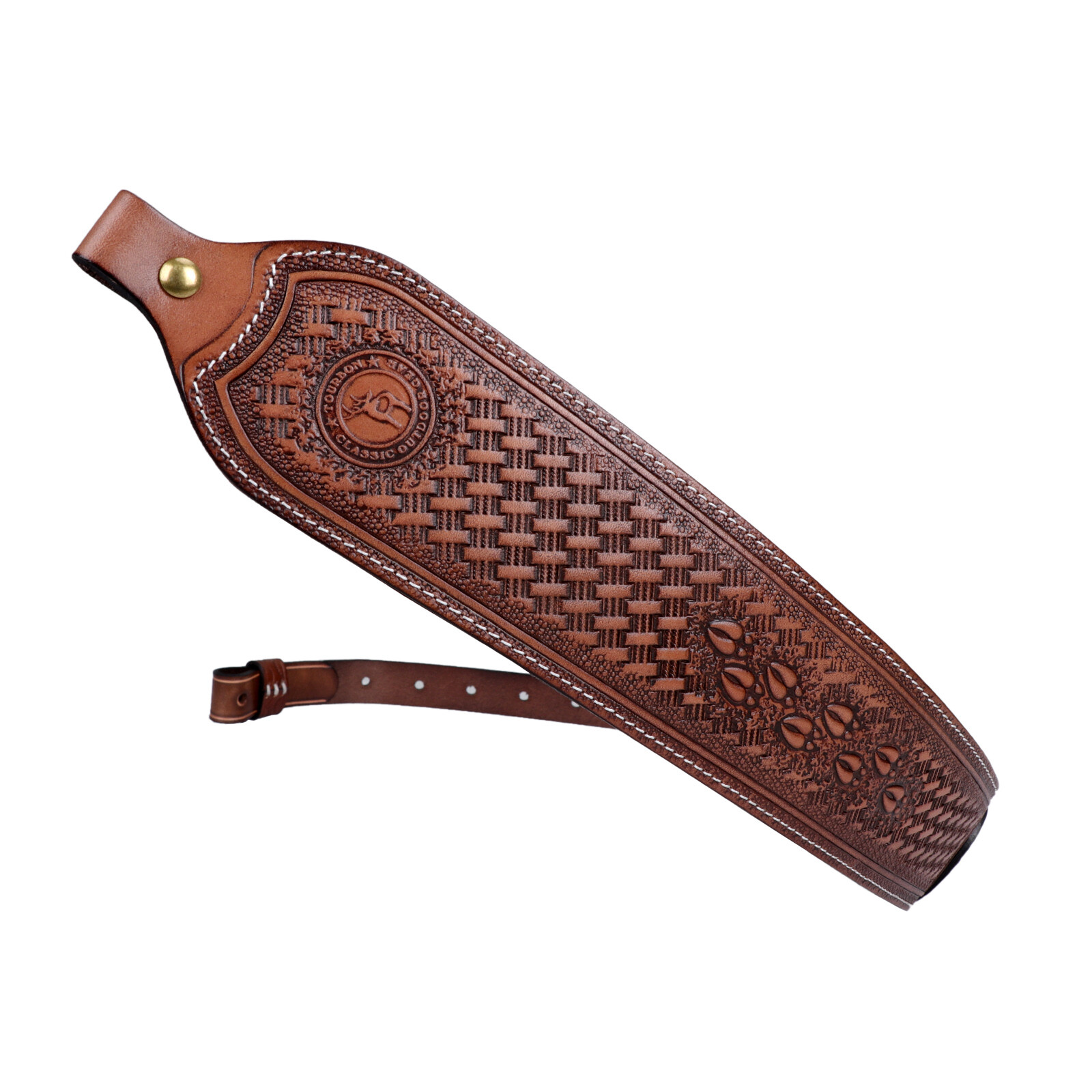 Tourbon Vintage Leather Rifle Sling Gun Carrying Strap Shooting Rest Adjustable