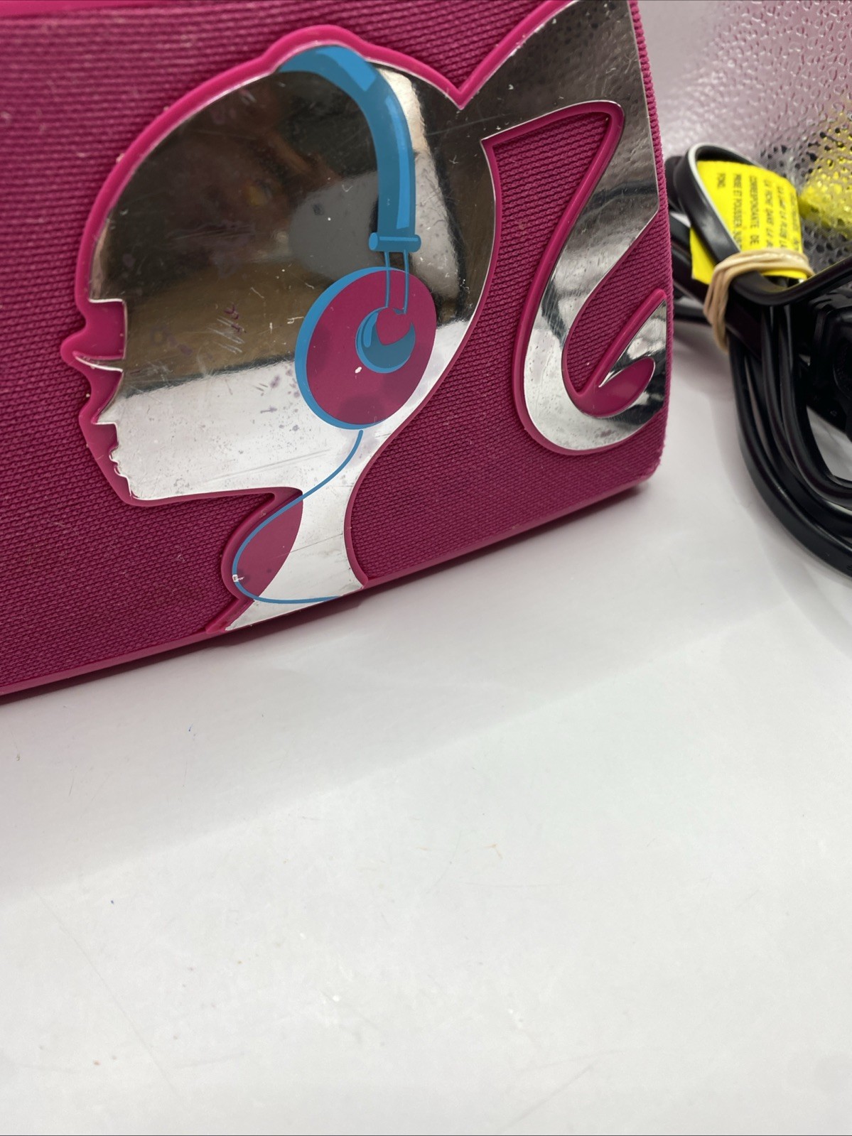 Barbie Glamtastic Boombox CD Player Radio Pink Model BB11045 2011 Works AUX