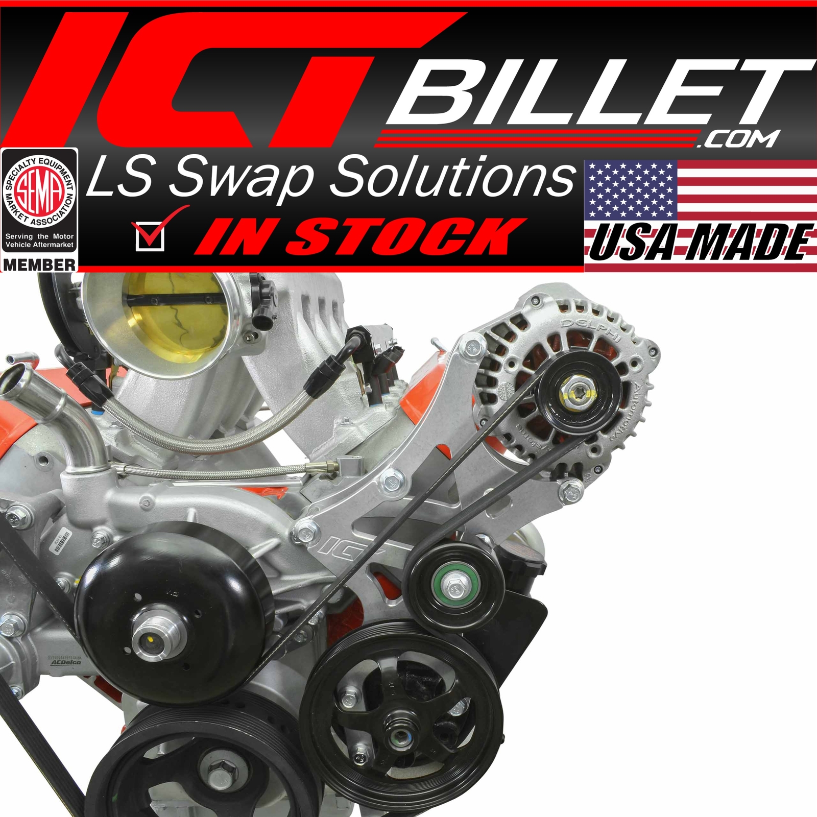 LS Truck Driver Side Alternator/Power Steering Pump Bracket LQ4 LQ9 L33 4.8L ...