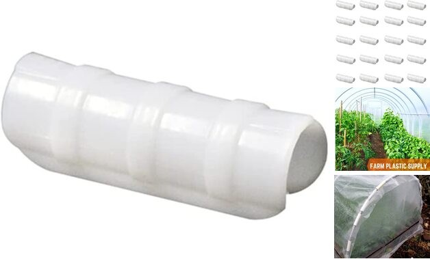 - Greenhouse Clamp 20 Pack - (3" Long x Wide) - White ABS Clamps for 3/4"