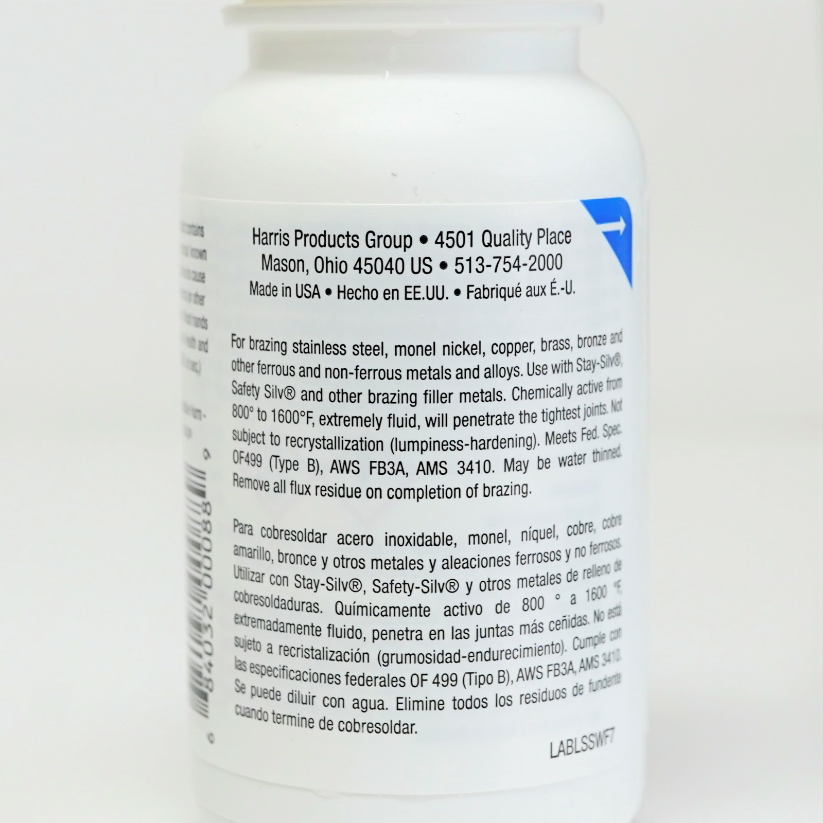 SSWF7 Harris Stay-Silv Silver Soldering Flux White Paste for Hi Temperature