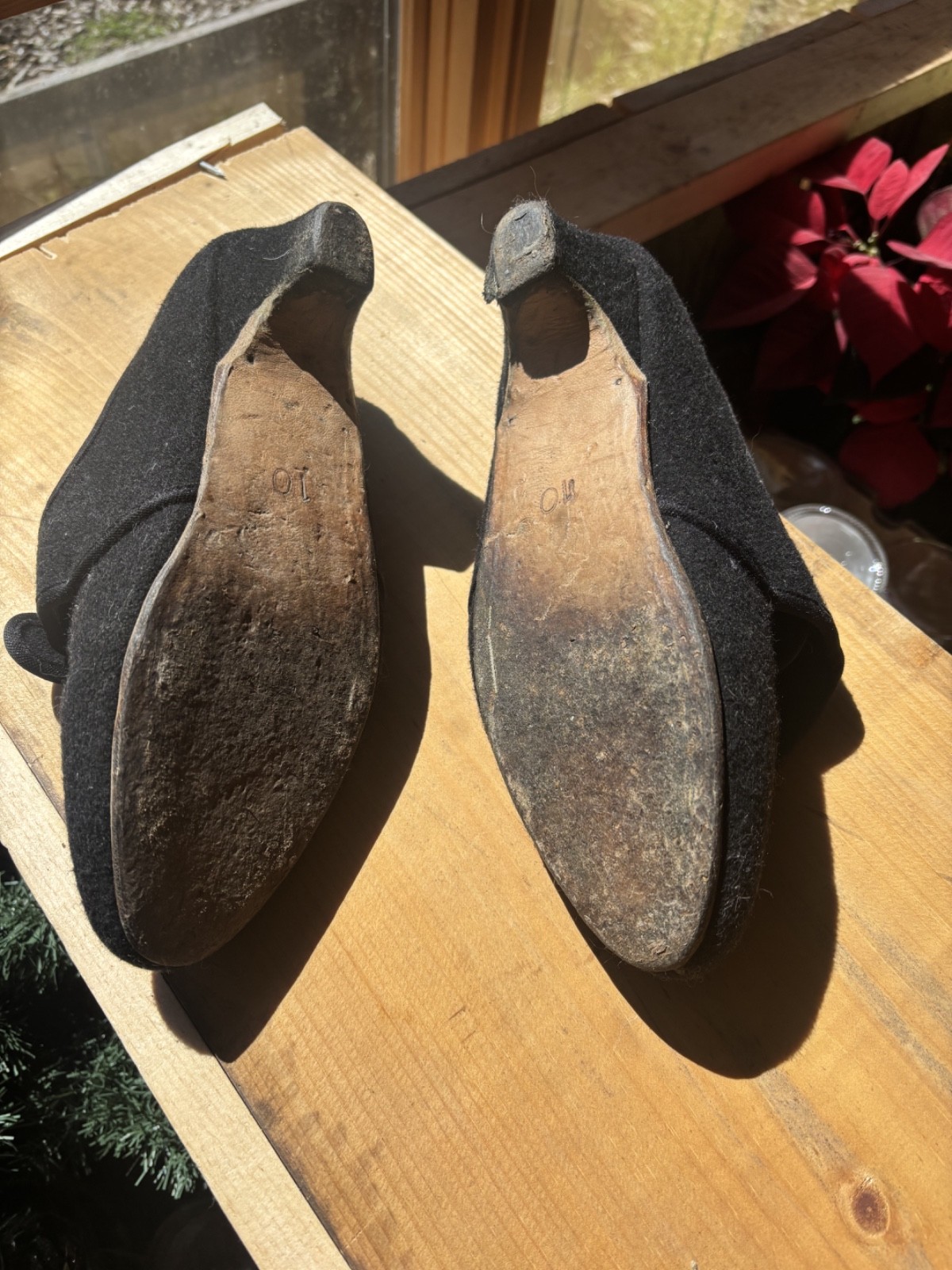 Colonial Renacting 18th Century Woolen Shoes Women's 10