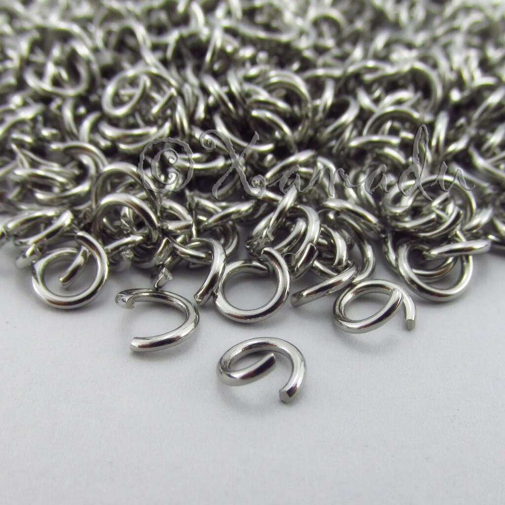 Jump Rings 6mm - 100/200/500 Stainless Steel 18 Gauge 1mm Split Jump Rings F7923