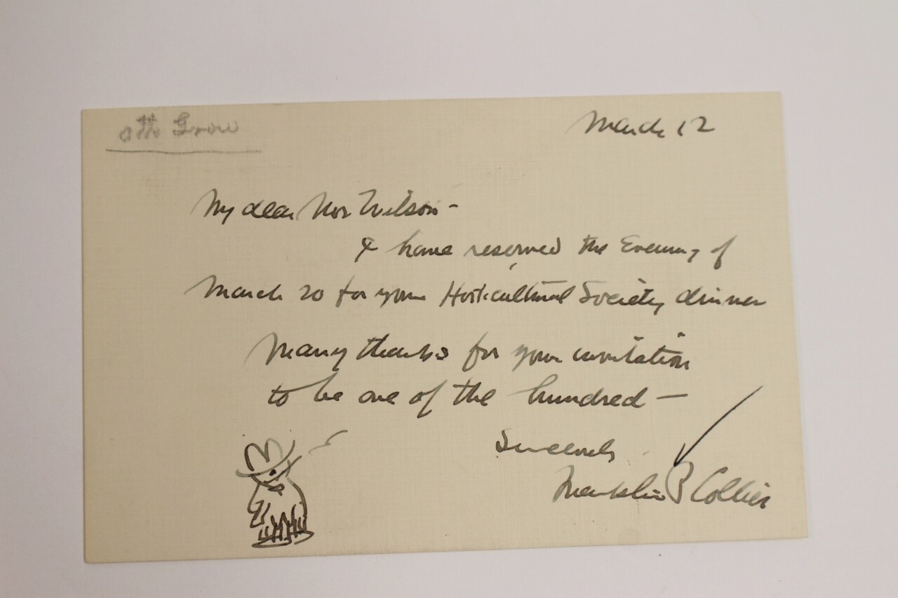 VTG Franklin P Collier Boston Traveler Cartoon Cartoonist Letter Signed Original