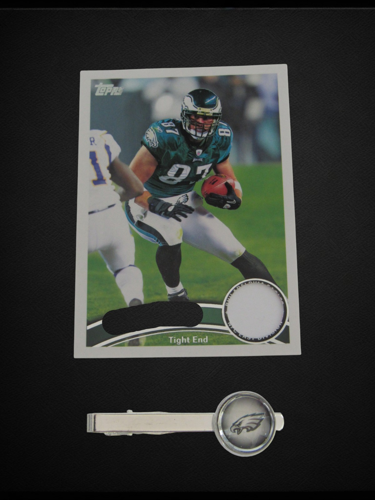 Football Card Tie Clip, Philadelphia Eagles Wedding Jewelry Tie Bar