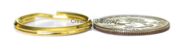 WHOLESALE LOT 100 KEY RINGS 24mm 1" Split Ring GOLD finish