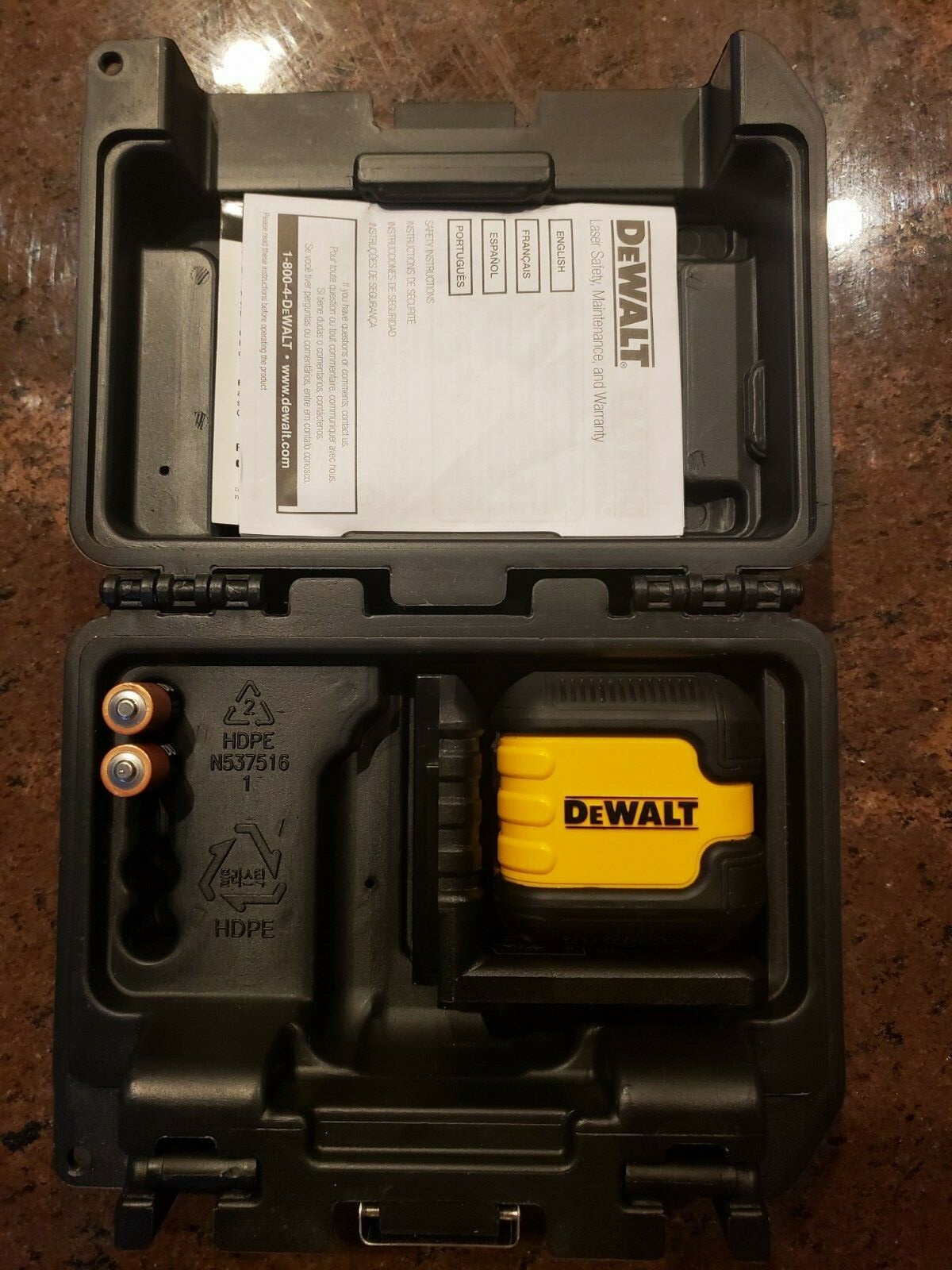 DEWALT DW08802 Red Cross Line Laser Level with Case