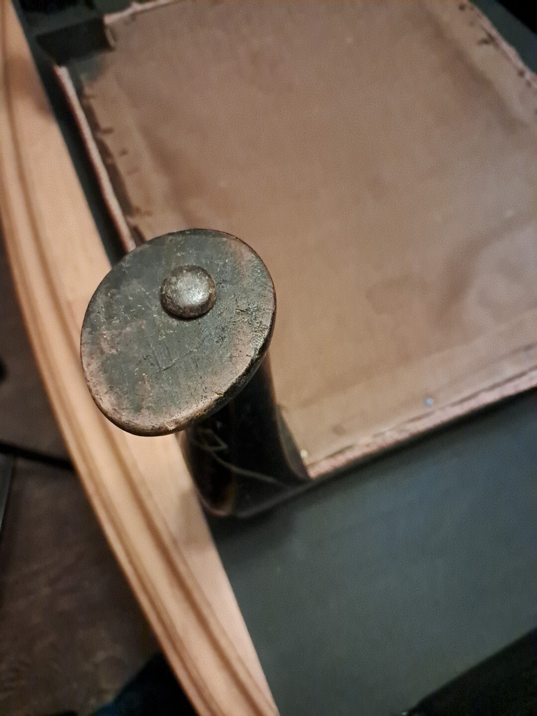 VINTAGE NEEDLEPOINT FLORAL DESIGN TOP WITH HAND PAINTED LEGS FOOTSTOOL