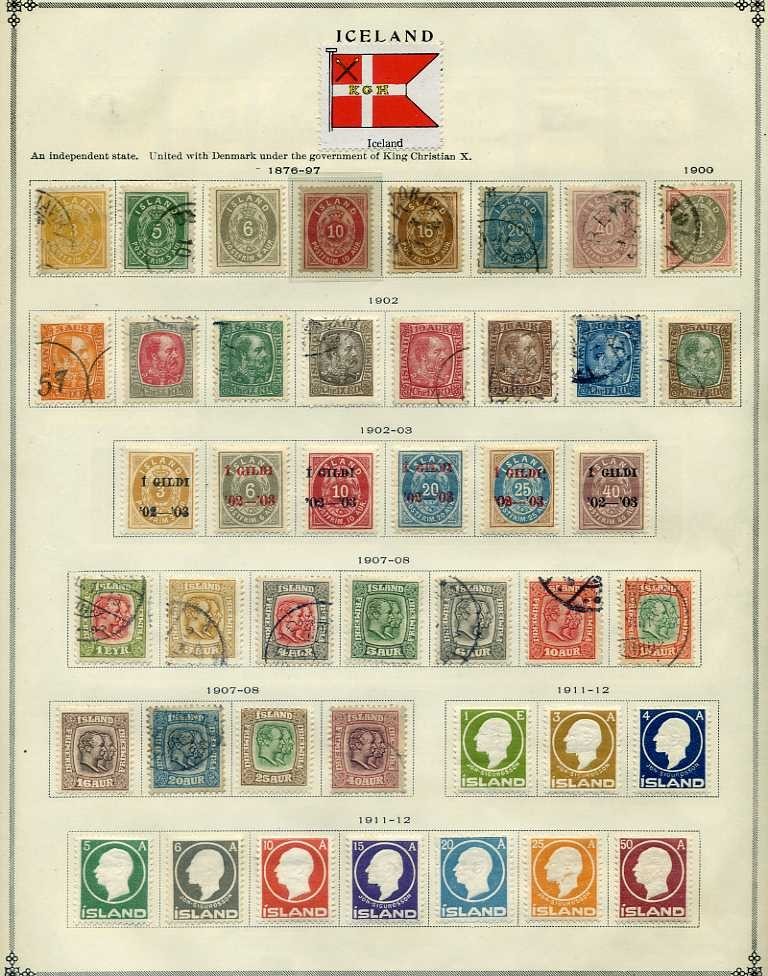 Iceland Collection on mostly Complete Scott International Pages