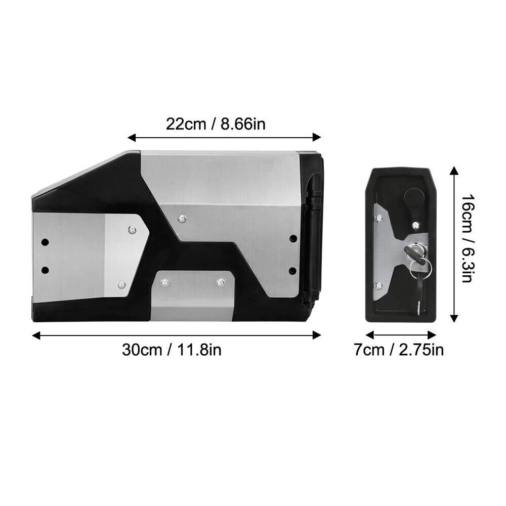 4.2L Motorcycle Tool Box Silver For BMW R1200GS LC Adventure R1250GS ADV F850GS