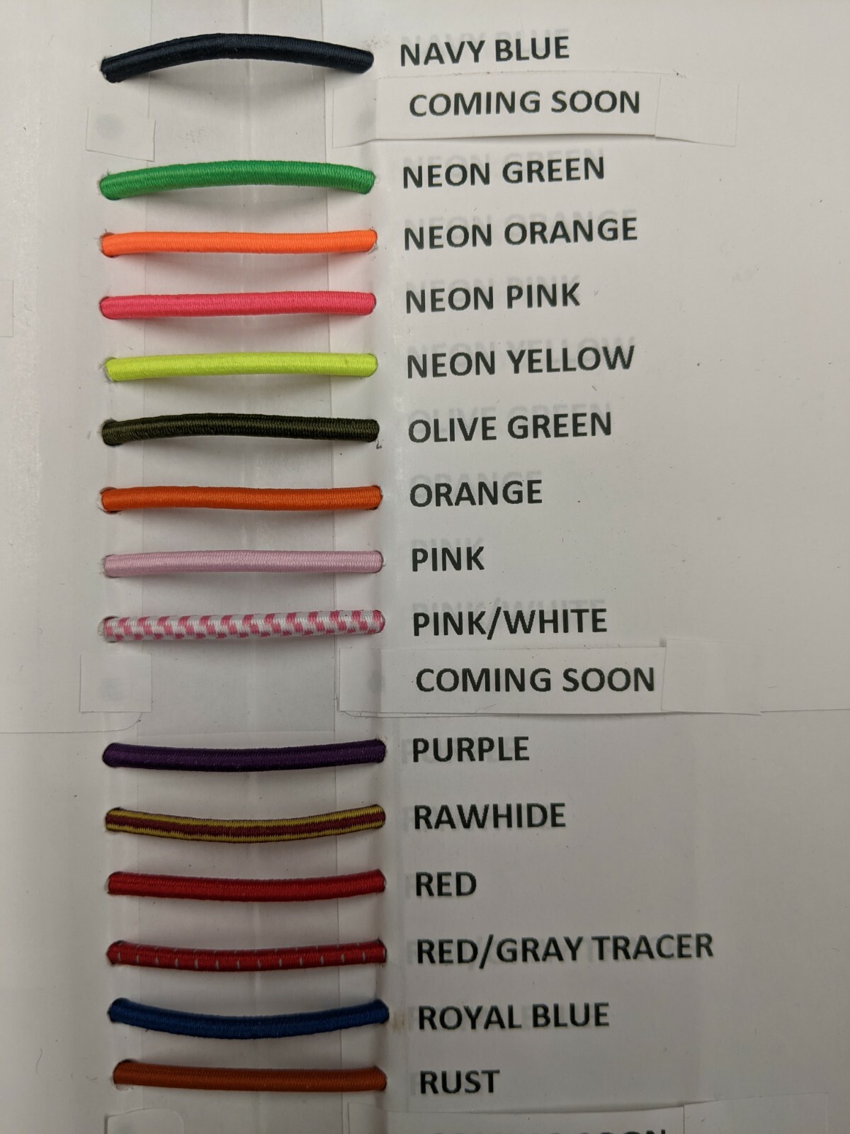 1/8" Bungee Shock Cord Many Colors Cut by the Foot , Nice Quality Bungee !