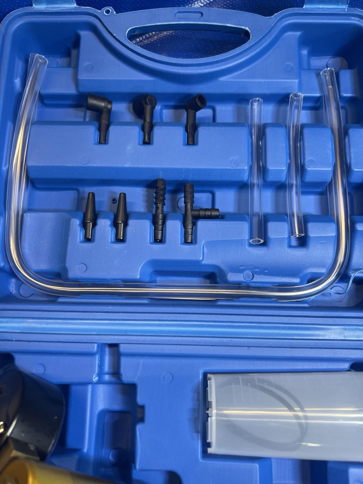 NEW Vacuum Pressure Pump Tester Set Brake Fluid Bleeder Bleeding Kit + Box