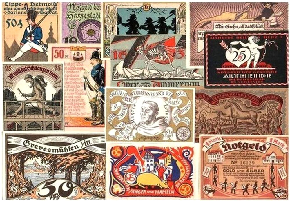 LOT(S) of 10 DIFF HI END NOTGELD BILZ! SALE of VAST COLLECTION! VOLUME DISCOUNTS