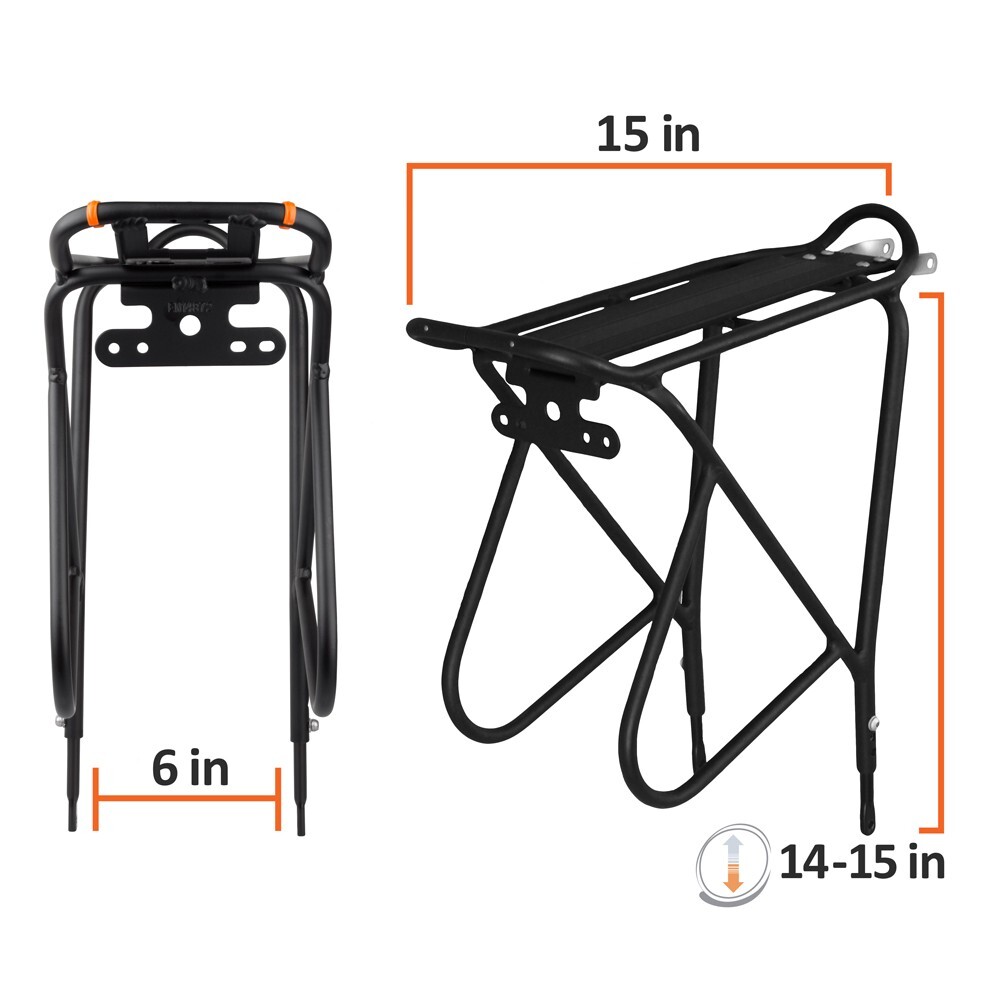 Ibera Bike Trunk Bag Rear Carrier Rack(Non Disc Brake Mount) Combo Quick-Release