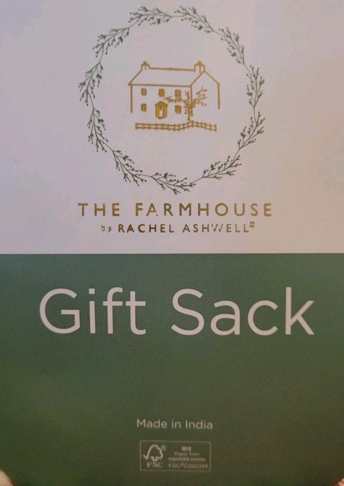 The Farmhouse By Rachel Ashwell Red Toile Christmas Cloth Gift Sacks 2 Large