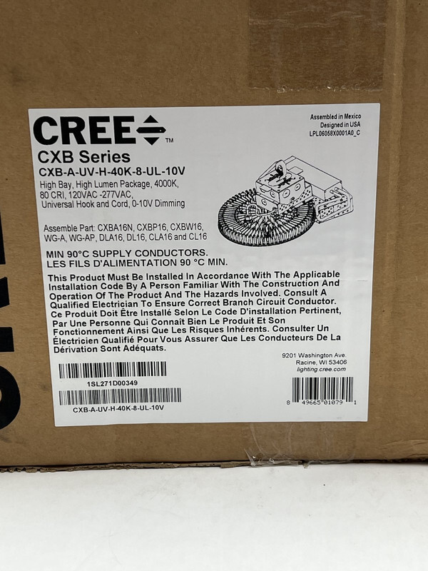 CREE CXB SERIES CXB-A-UV-H-40K-8-UL-10V HIGH BAY LUMEN PACKAGE 240W 120-277V