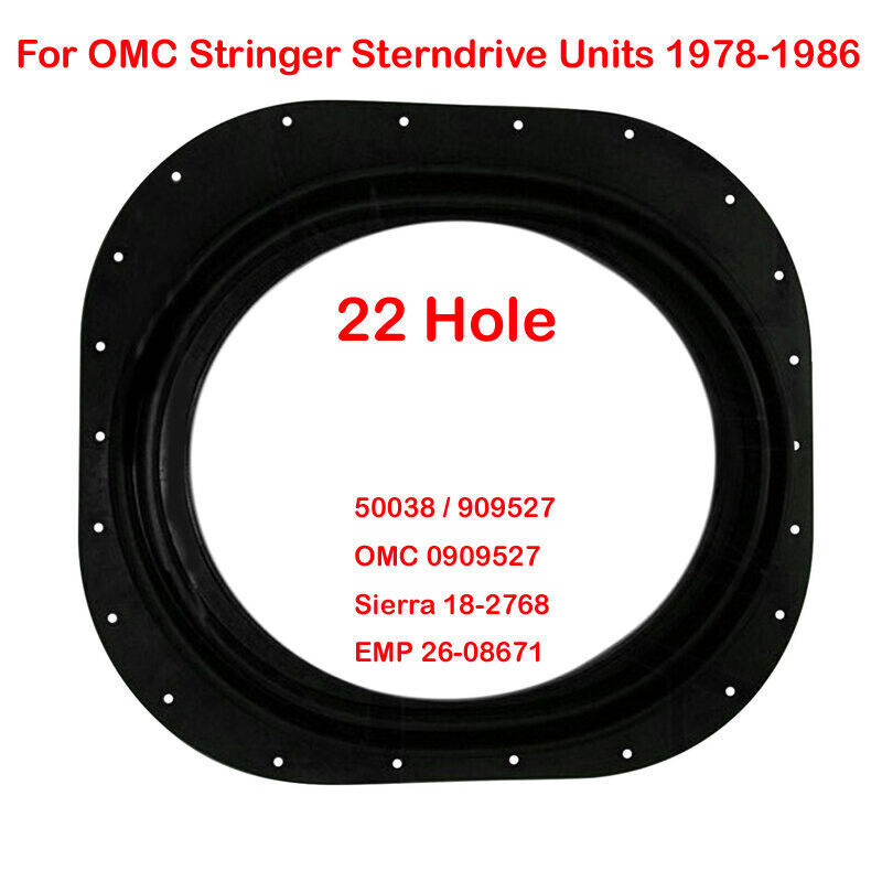 22 Holes Transom Seal Gasket OE# 909527 Fits 1978-1986 OMC Stringer Sterndrive