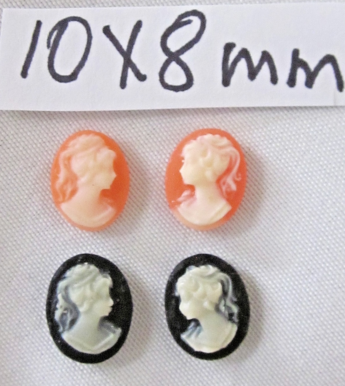 * SALE* VTG CAMEOS 40x30mm HUGE 17piece LOT JEWELRY RESIN FINDINGS REPAIR CRAFTS