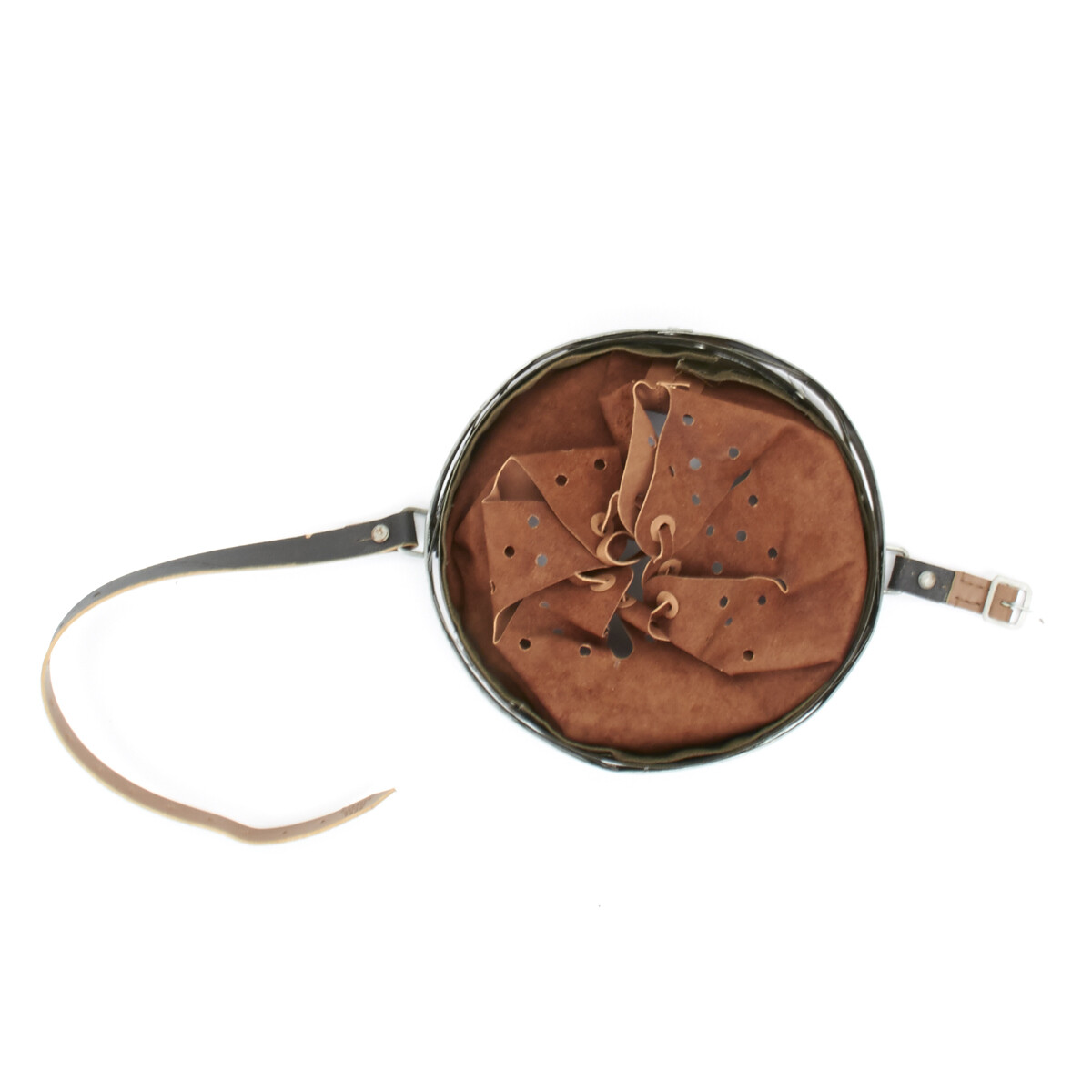 German WWII Helmet Liner M31 & Chin Strap- Dated 1943, Size 64/56 (US 7)