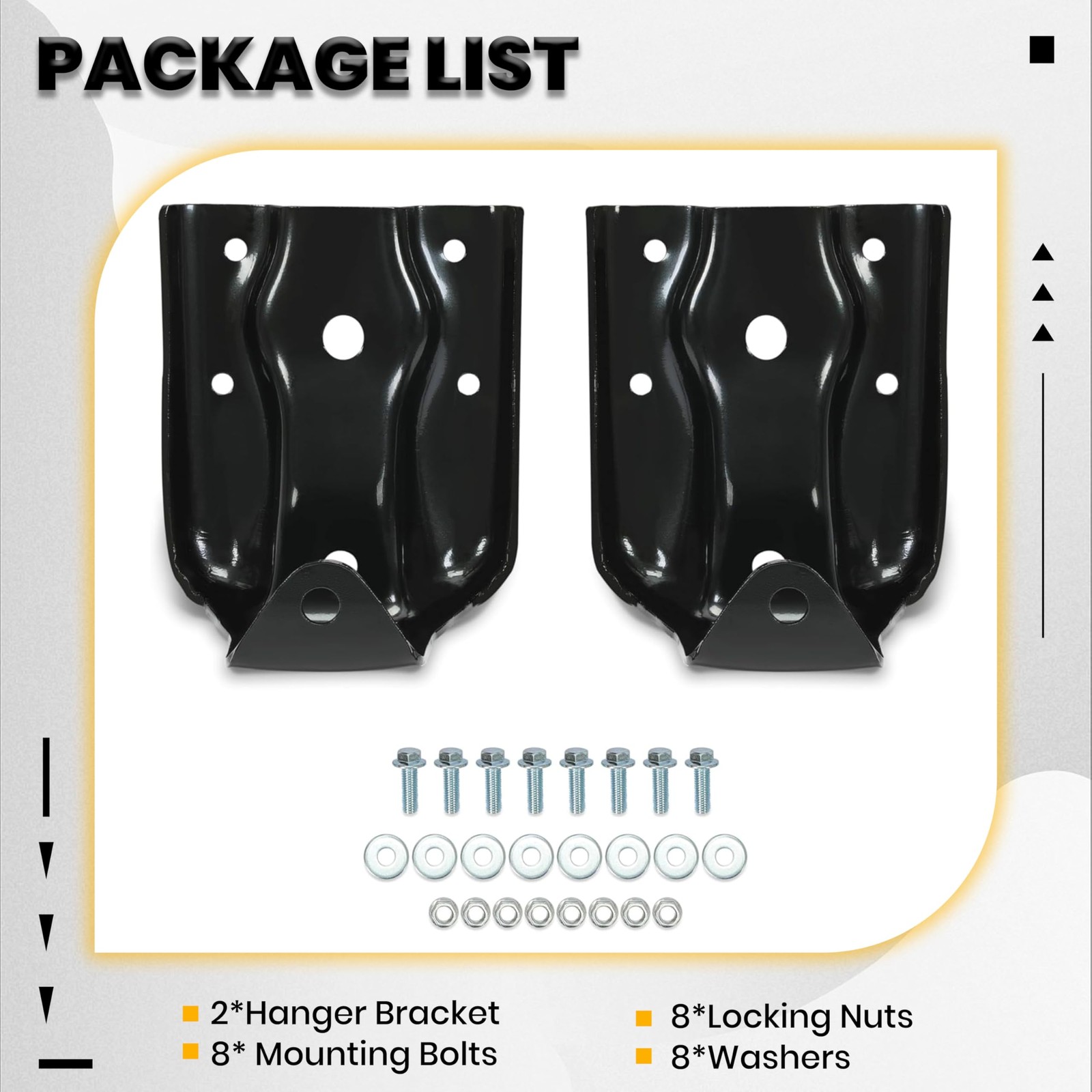 Rear Leaf Spring Hanger Set Compatible with 1999-2015 Chevy Silverado GMC Sie...