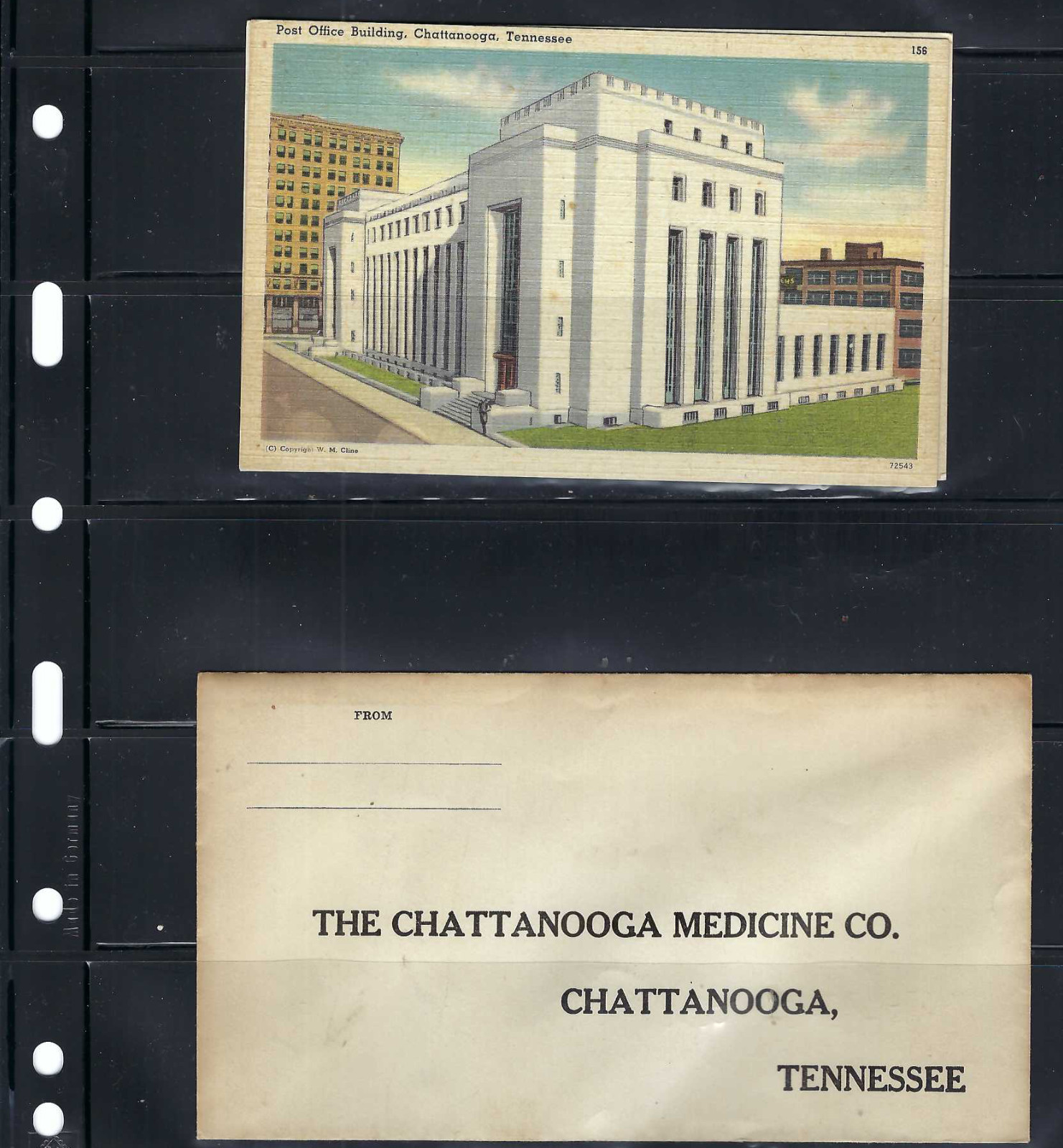 CHATTANOOGA, TENN      'POST OFFICE'  POST CARD.- BUSINESS - MEDICINE, COVER