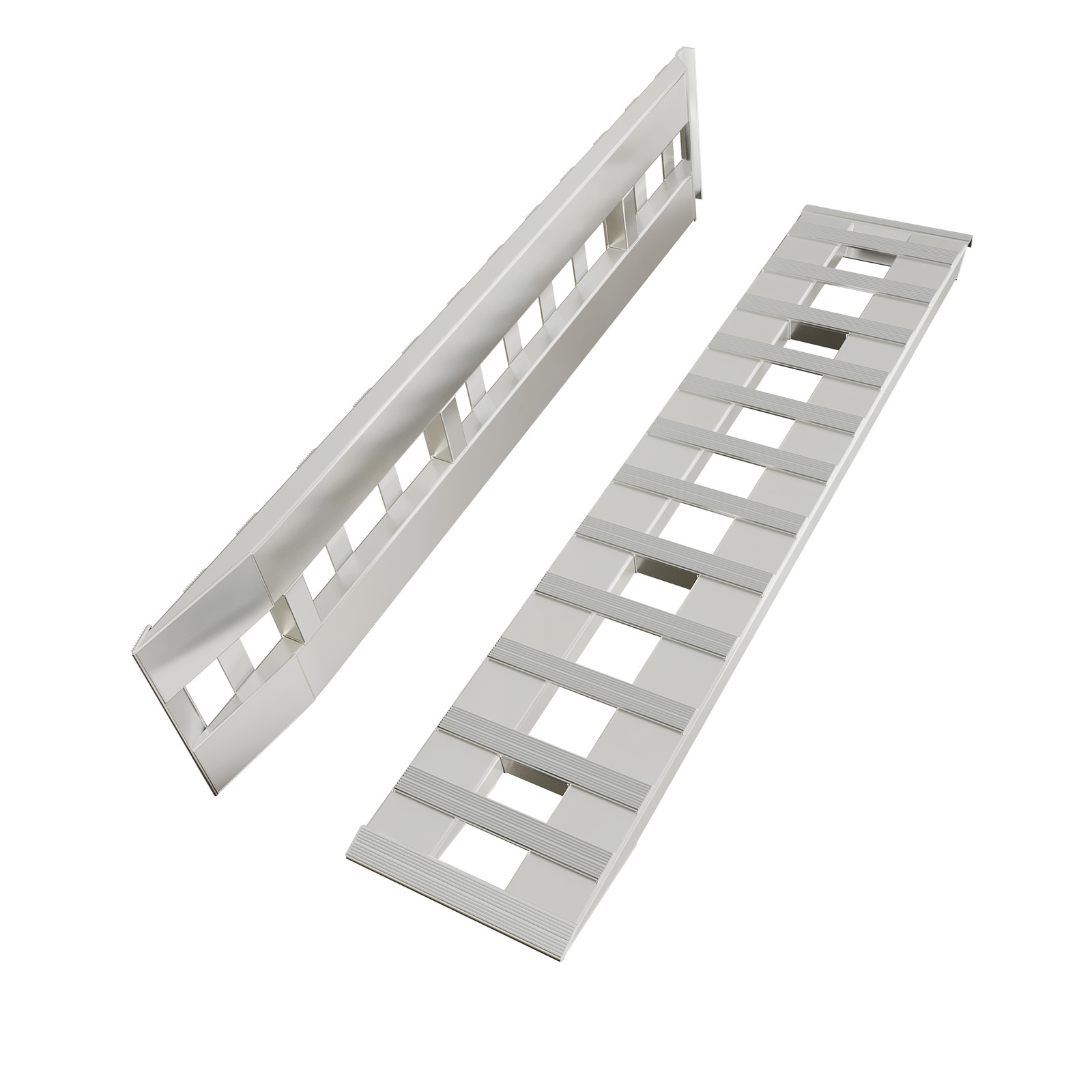 72" X 15" Aluminum Hook Ramps 8500Lbs Car Trailer Truck 1 Pair Ramps Hook End