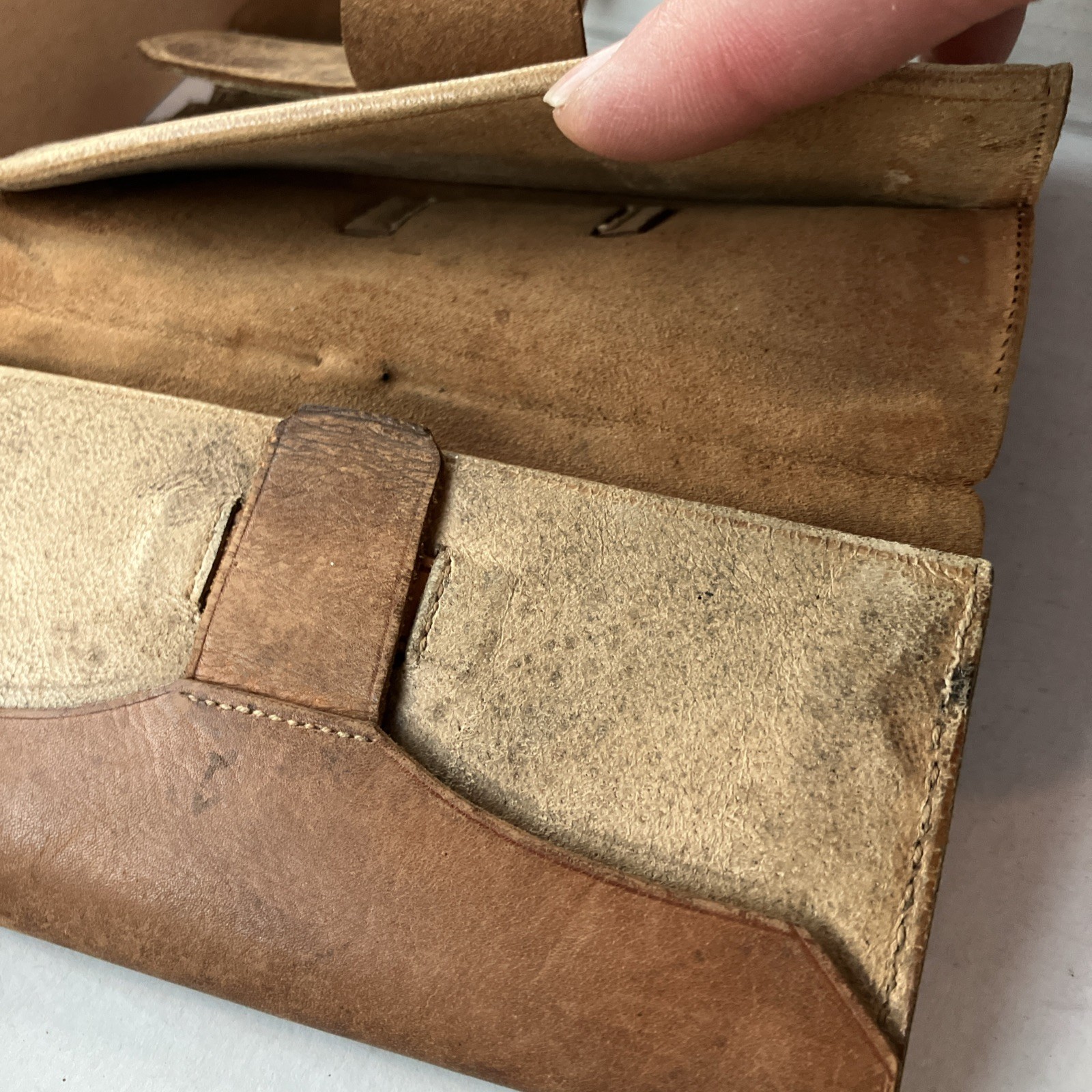 1800's Civil War Era Wallet / DOCUMENT HOLDER W/papers Dated 1833 Antique