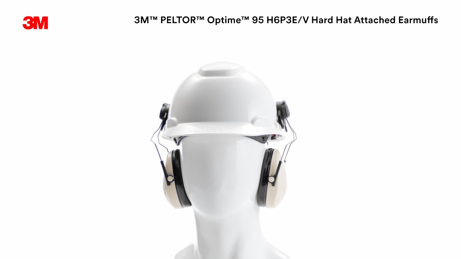 3M H6P3E/V Cap Mount Ear Muffs Construction Hard Hat Attachment Noise NRR 21 dB