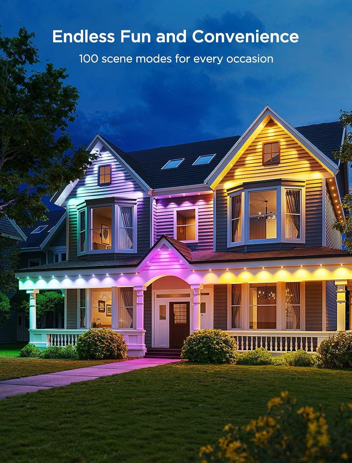 Govee Outdoor Lights Elite H805A White Smart LED Strip Weatherproof - Excellent