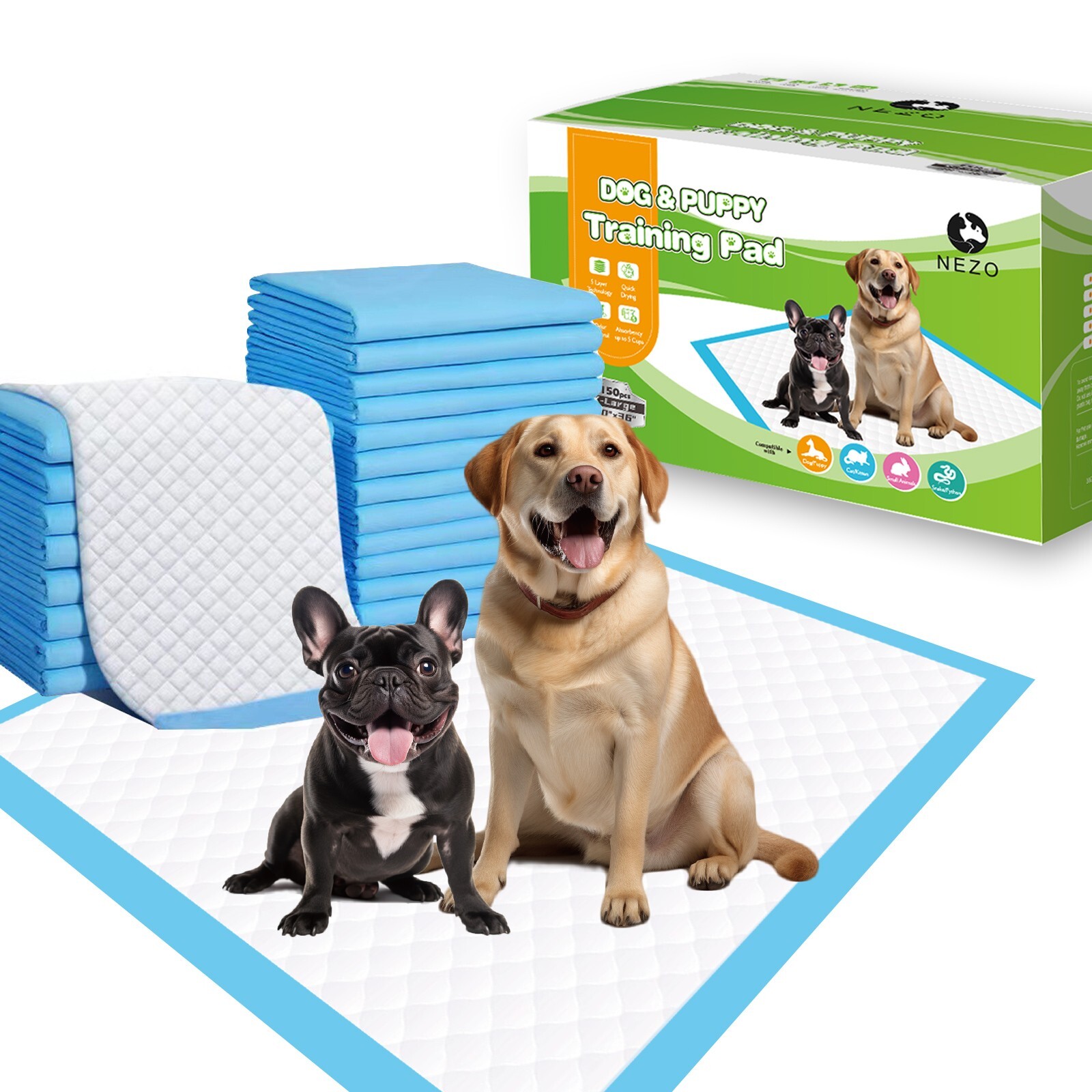 Dog and Puppy Training Pads, X-Large 30x36 inches 150 Count Dog Pee Potty