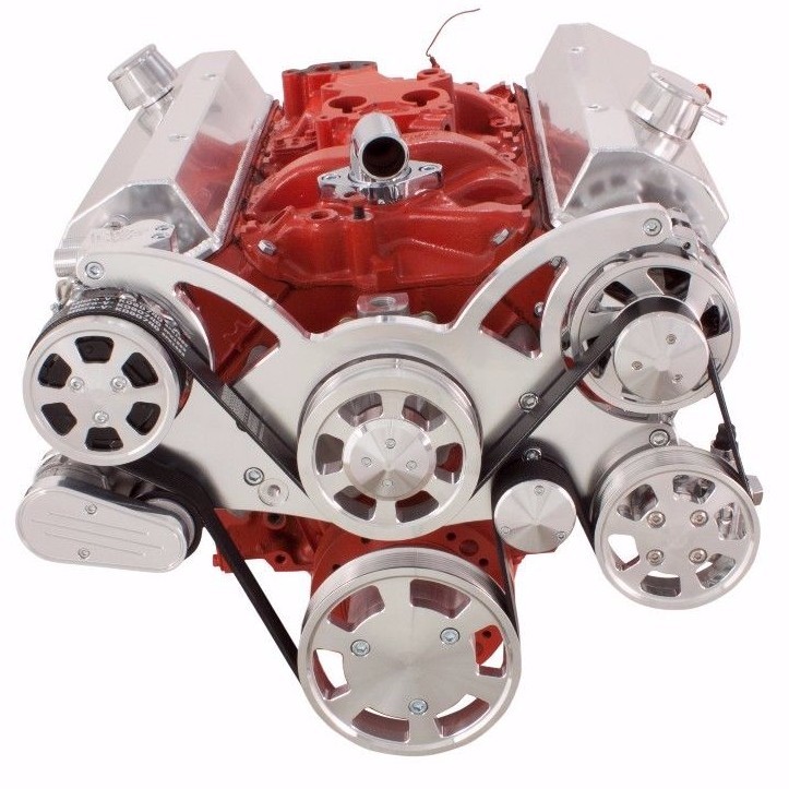 SBC Serpentine Pulley Conversion Kit Small Block Chevy 350 AC A/C SWP Air