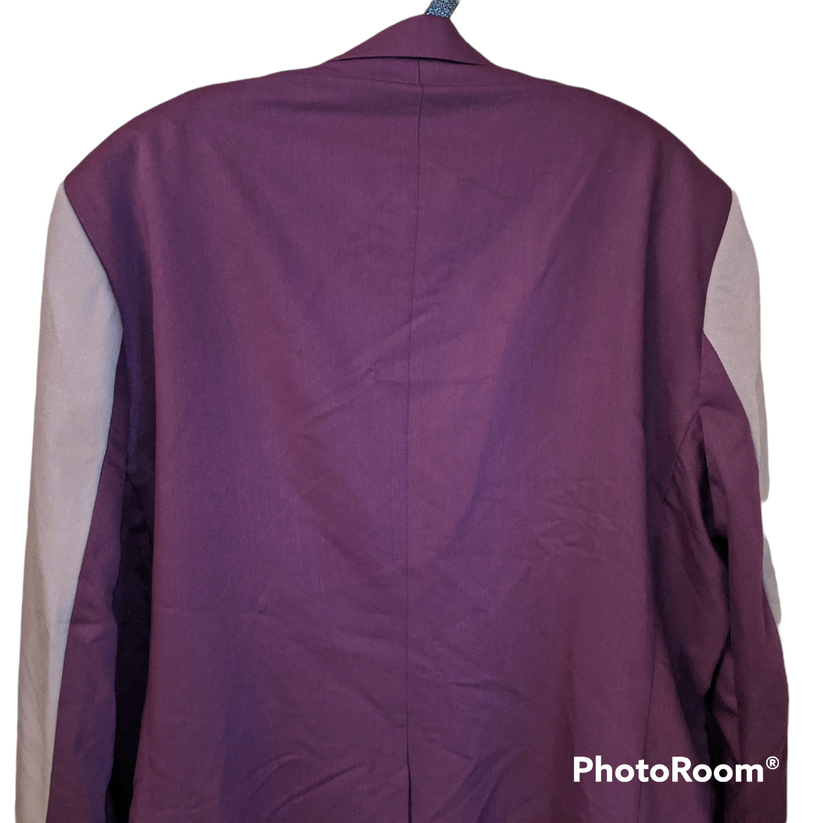 BoohooMAN Single Breasted Blazer Purple Contrast Relaxed Jacket Mens Sz 44 -NEW