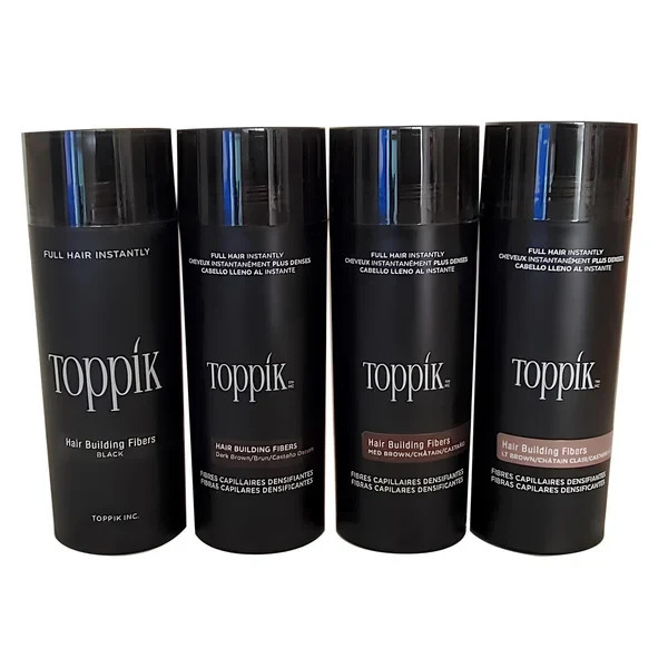TOPPIK Hair Fibers 27.5g - Gray, White, Auburn, Medium Blonde, Light Blonde