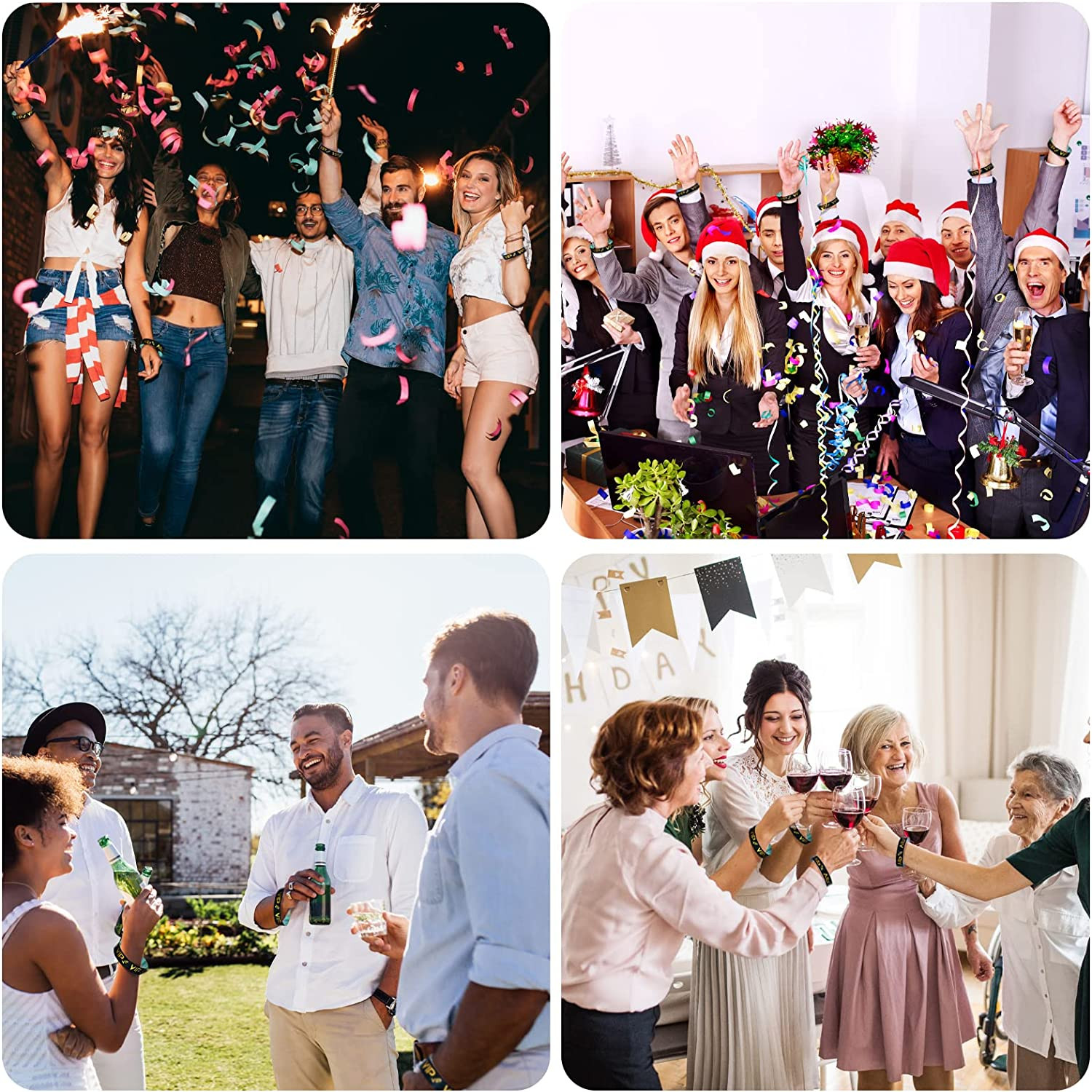 500 Pack VIP Plastic Wristbands Party Wristbands for Events VIP Wristbands