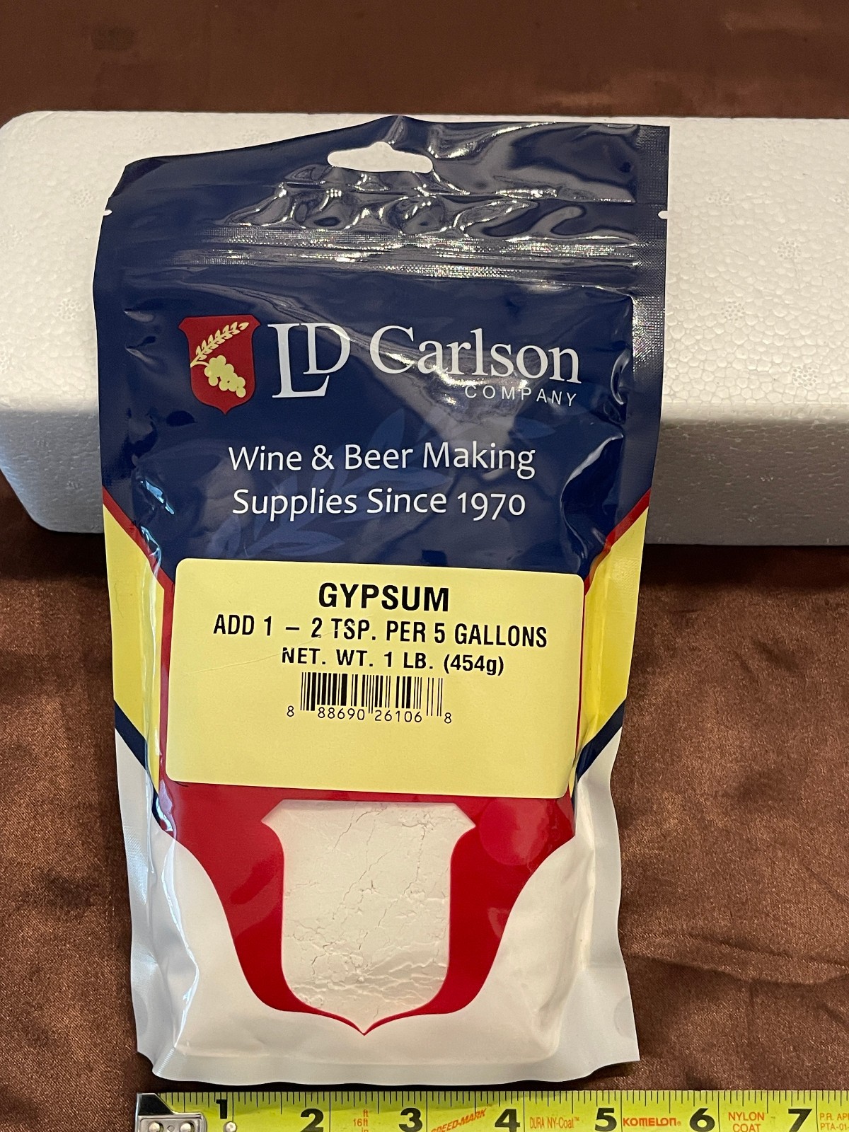 Gypsum 1 pound, Wine Acid Reducer and Clarifier, Cheese Stabilizer LD Carlson