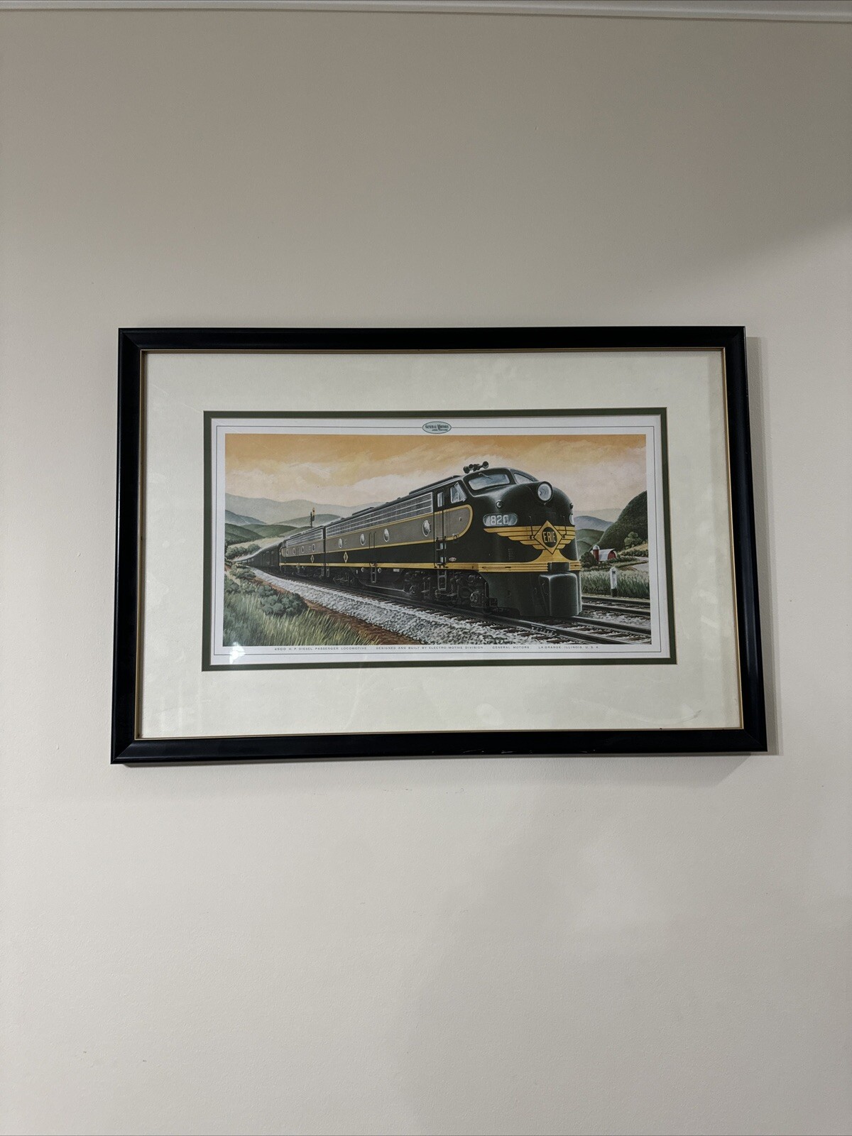Lithograph Of The General Motors Train 'The Erie Limited' Vintage