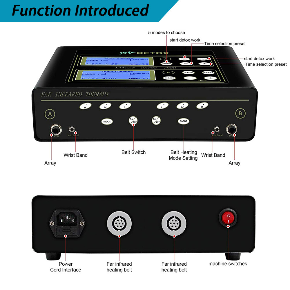 Ionic Detox Foot Bath Spa Machine Ion Detox Kit with Case for Christmas Gift New