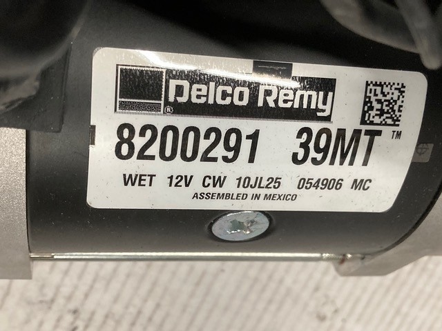 Delco Remy 8200291 Starter Motor, 39MT, 12 V, SAE 3 Mounting, OEM