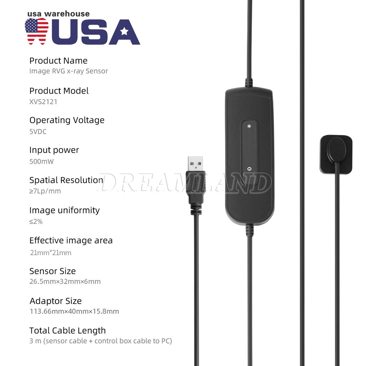 Dental Sensor Radiovisiograph Digital Sensor Intraoral Imaging System HD Image