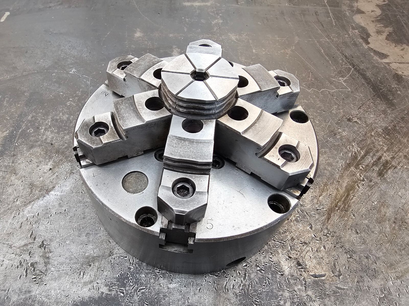 Pratt Burnerd Atlas Easy Set 8" 6-Jaw Lathe Chuck EZ86 2-Piece Jaws Flat Back