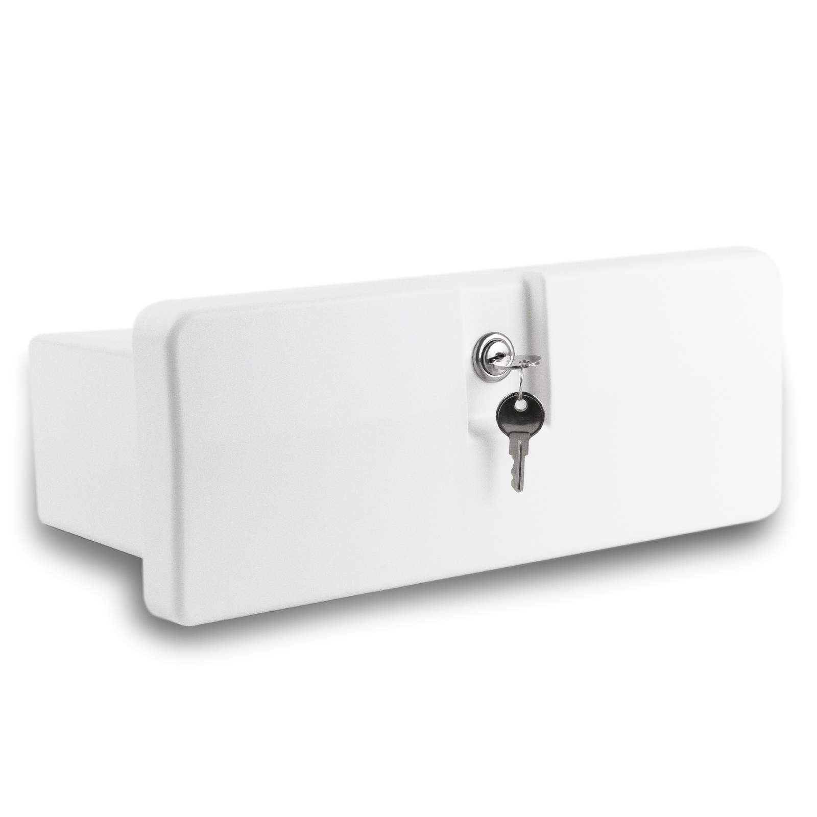 Boat Glove Box, Lockable with 2 Keys, High-Impact and UV-Resistant White Plastic