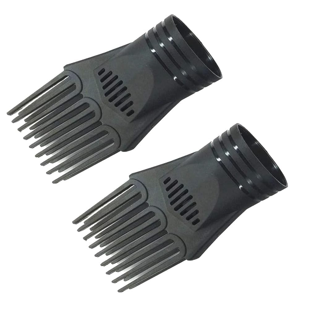 2Pcs Black Plastic Universal Blow Hair Dryer Comb Attachment for...
