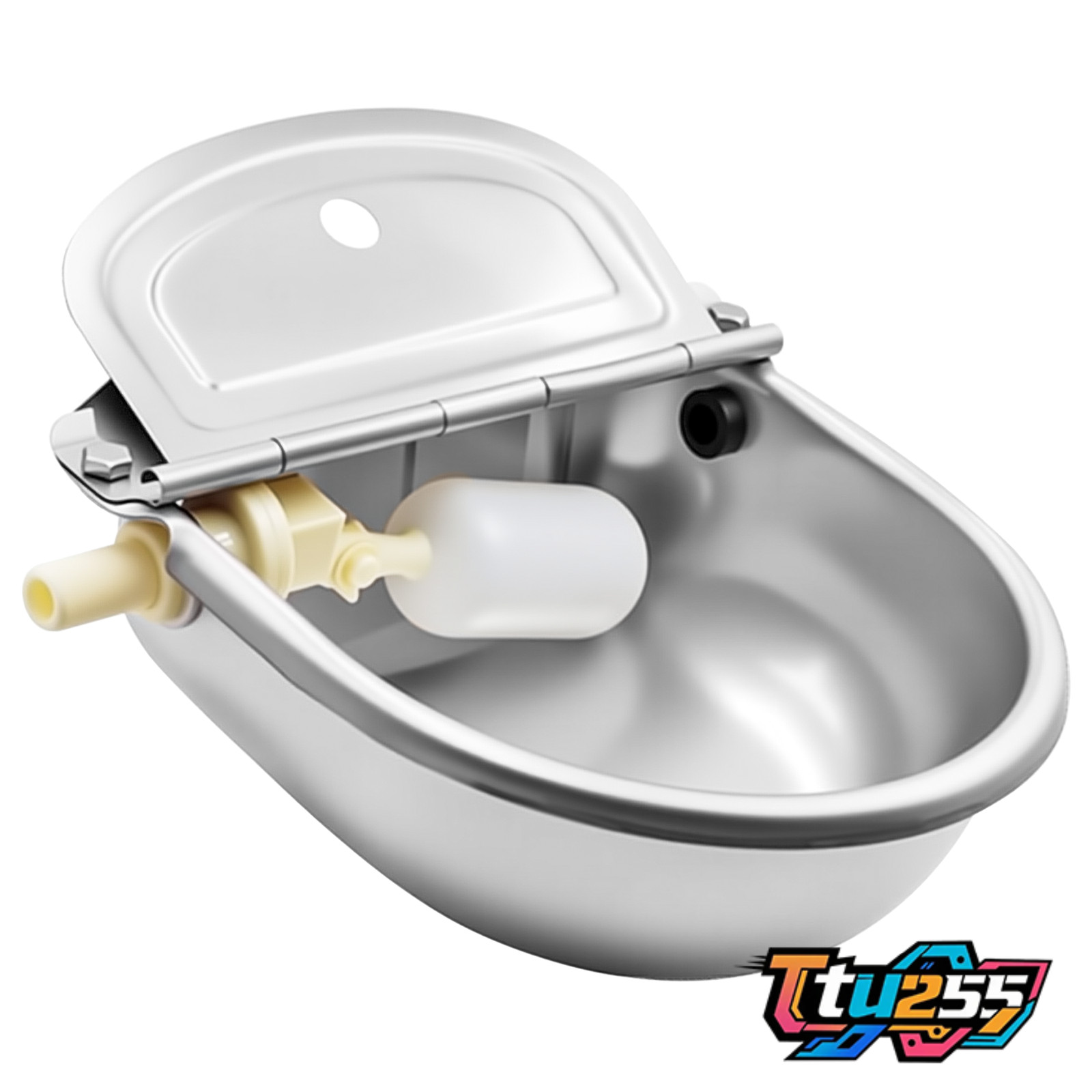 2* 304 Stainless Steel Automatic Water Bowl Drinking Dispenser Dog Horse Cattle