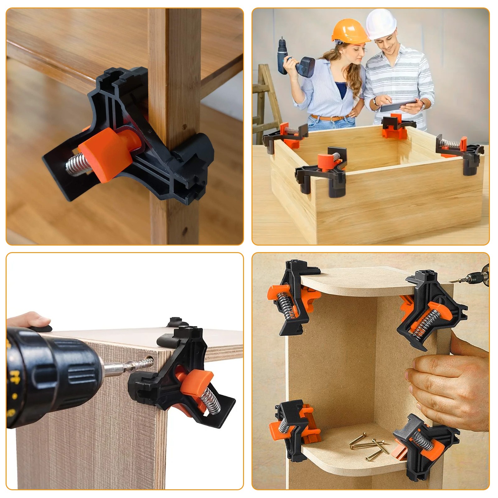 8x 90 Degree Right Angle Corner Clamp Woodworking Wood For Kreg Jigs Clamps Tool